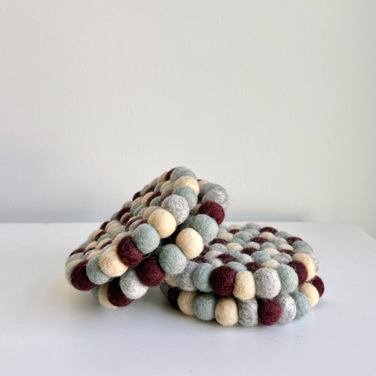 Felt Ball Coasters - Set of 4